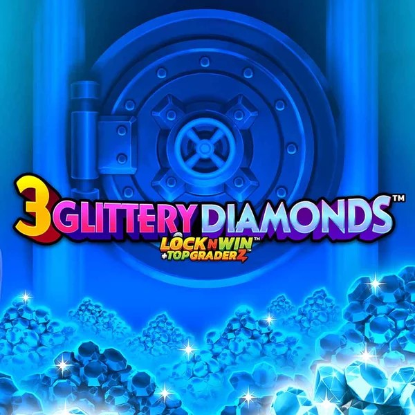 Slots logo of 3 Glittery Diamonds from PearFiction Studios at Versailles Casino